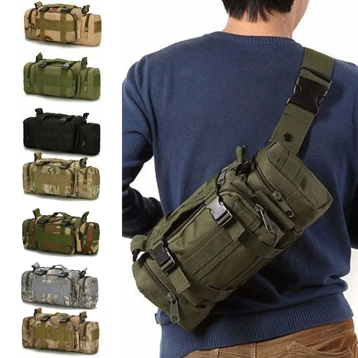 Edc Carry Bag For Men - Borsone Marsupio Molle Marsupi impermeabili Borsa