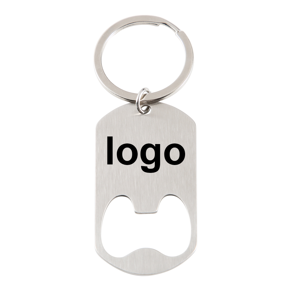 Bottle Opener Keyring - Portachiavi in acciaio inossidabile con logo
