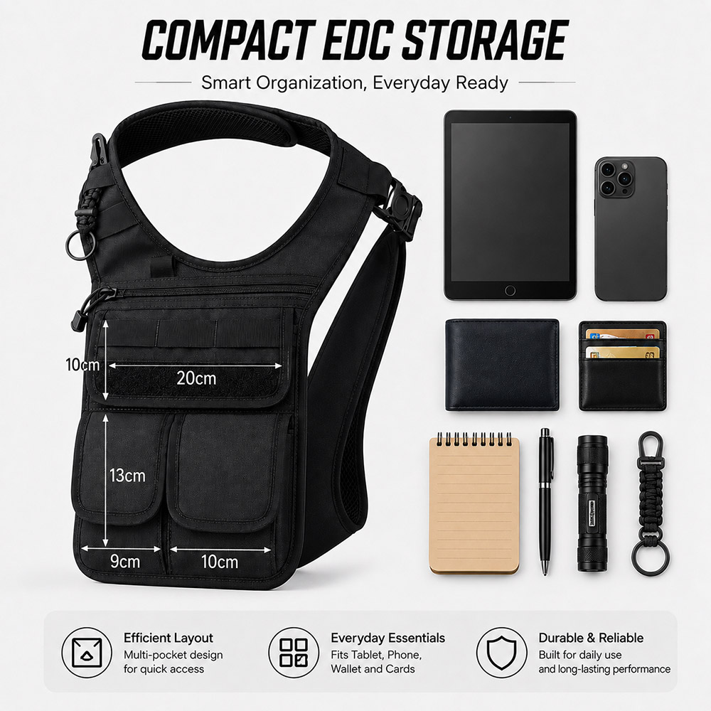 Borsa a tracolla tattica QX pe - Edc Concealed Carry Bag recensione e prezzo