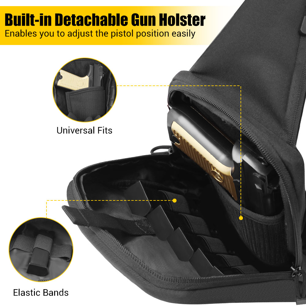 Borsa tattica per pistola per  - Edc Concealed Carry Sling Bag recensione e prezzo